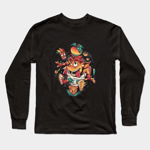 Crash and bandicoot Long Sleeve T-Shirt by XXLack